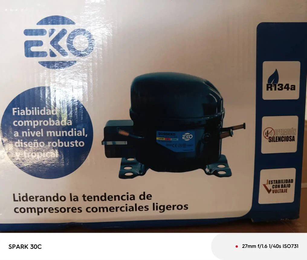 Máquina de refrigeración (para frios y neveras) marca EKO con sus accesorios