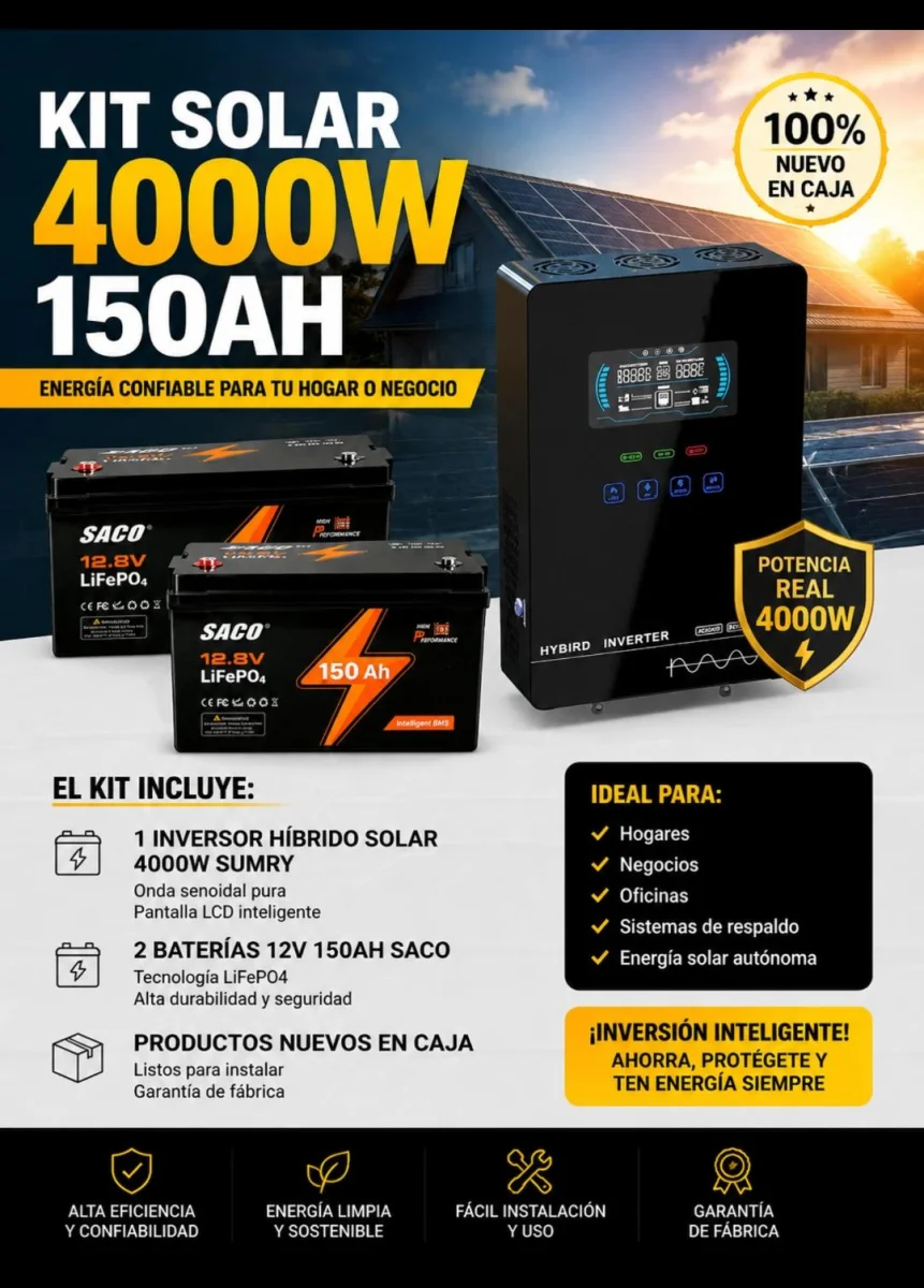 Kit solar 4000w 150ah — imagen 1